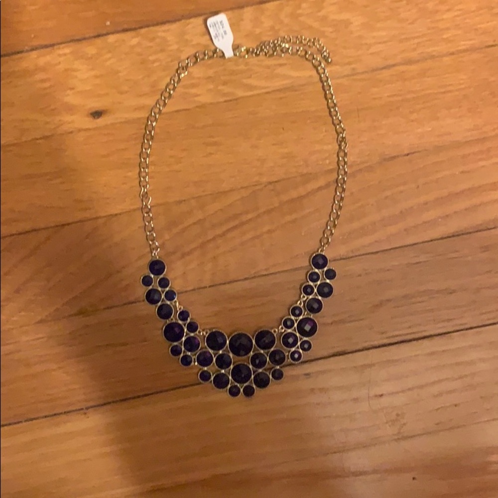 Francesca’s navy statement necklace